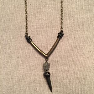 Antique Gold Tone Tribal Necklace